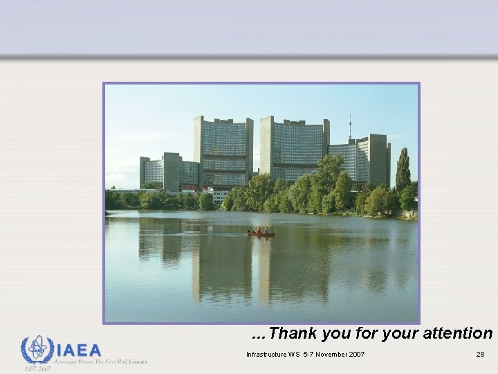 …Thank you for your attention Infrastructure WS 5 -7 November 2007 28 