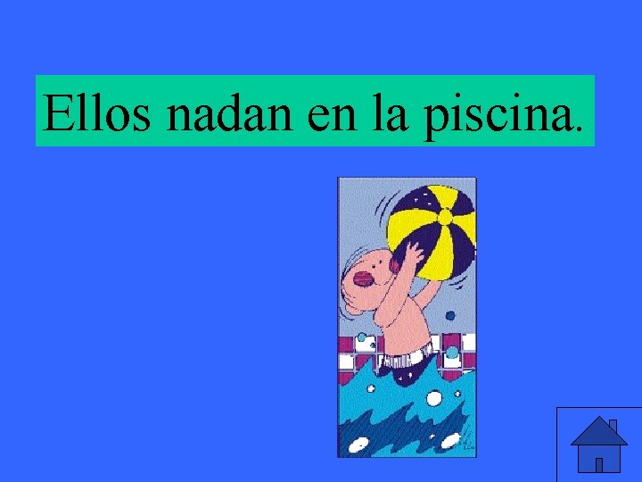 Ellos nadan en la piscina. 