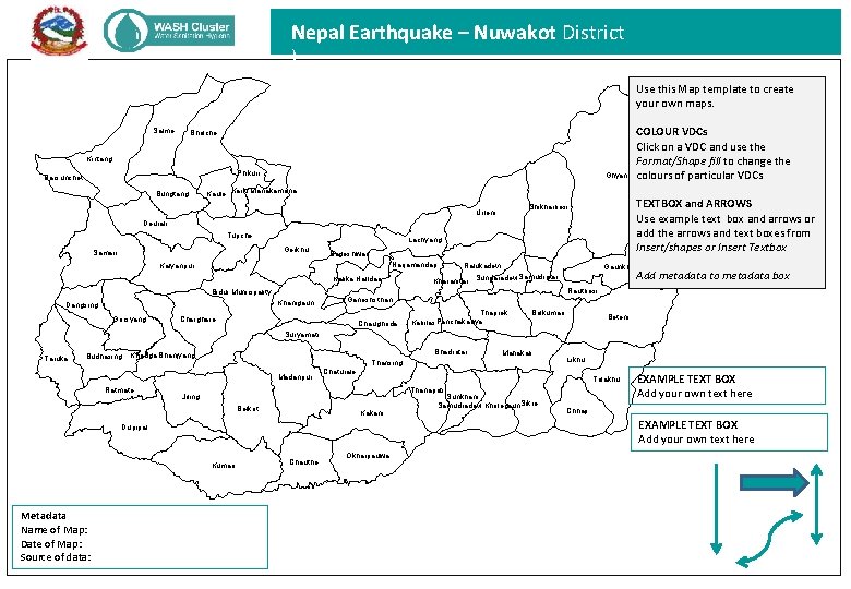 Nepal Earthquake – Nuwakot District ) Use this Map template to create your own