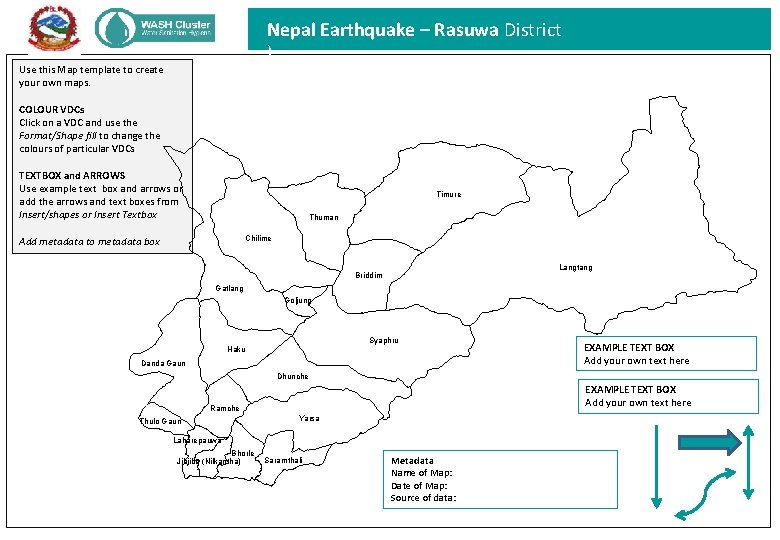 Nepal Earthquake – Rasuwa District ) Use this Map template to create your own