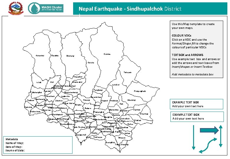 Nepal Earthquake - Sindhupalchok District ) Use this Map template to create your own