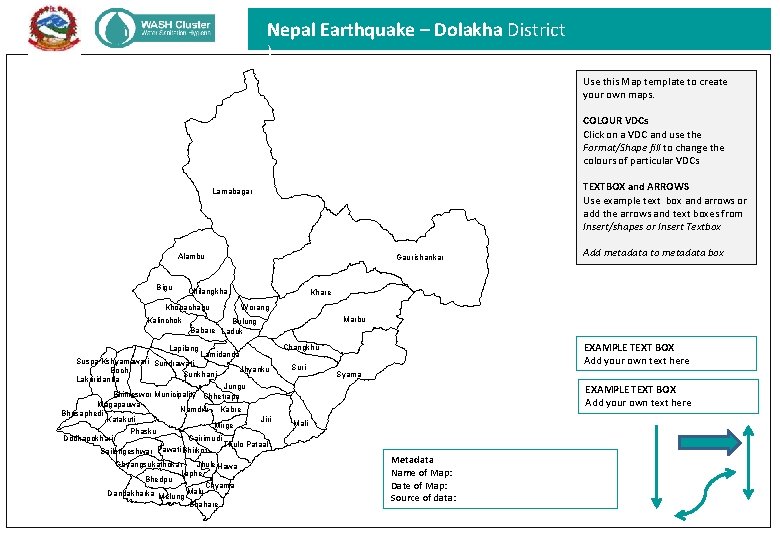 Nepal Earthquake – Dolakha District ) Use this Map template to create your own