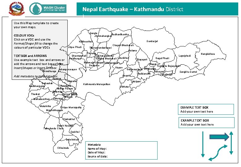 Nepal Earthquake – Kathmandu District ) Use this Map template to create your own