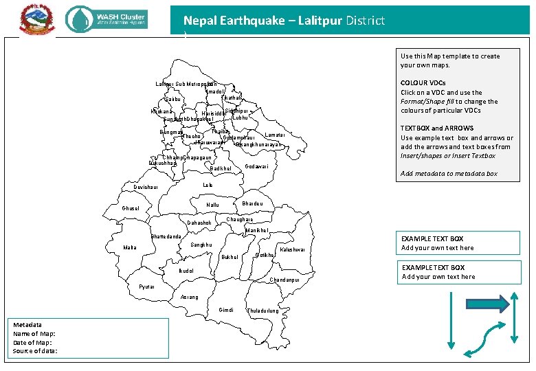 Nepal Earthquake – Lalitpur District ) Use this Map template to create your own