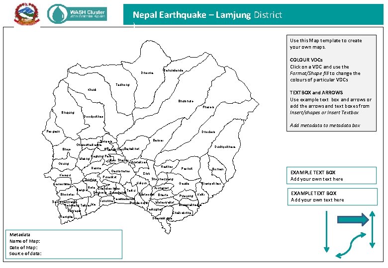 Nepal Earthquake – Lamjung District ) Use this Map template to create your own