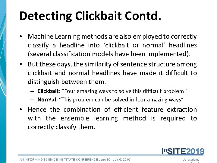 ENSEMBLE LEARNING APPROACH FOR CLICKBAIT DETECTION USING ARTICLE