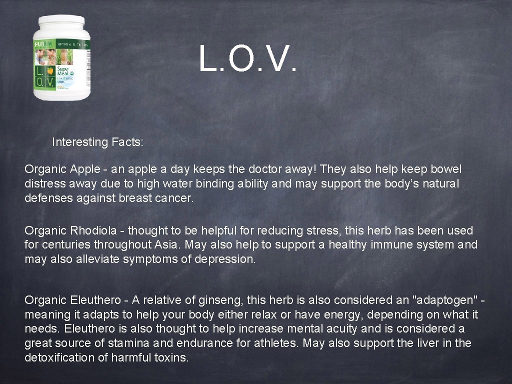 L. O. V. Interesting Facts: Organic Apple - an apple a day keeps the