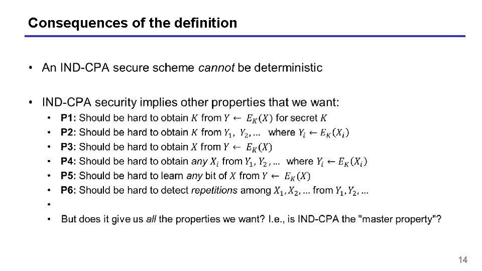 Consequences of the definition 14 