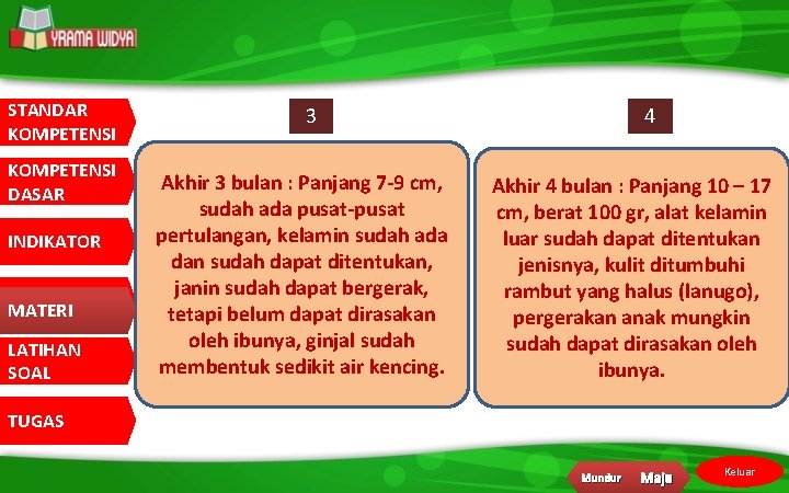 STANDAR KOMPETENSI DASAR INDIKATOR MATERI LATIHAN SOAL 3 Akhir 3 bulan : Panjang 7