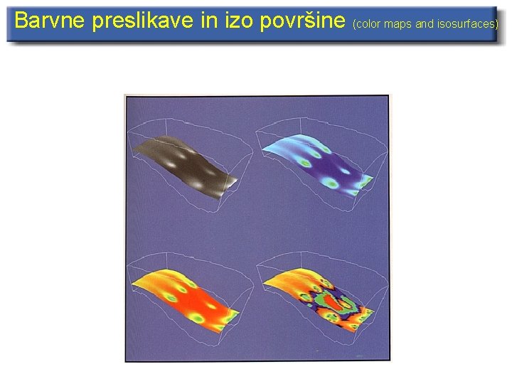 Barvne preslikave in izo površine (color maps and isosurfaces) 