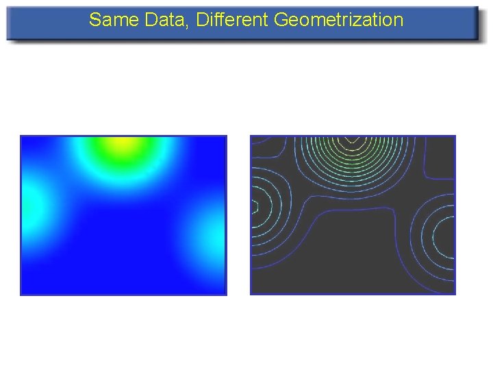 Same Data, Different Geometrization 