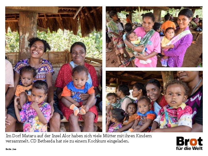 Im Dorf Mataru auf der Insel Alor haben sich viele Mütter mit ihren Kindern