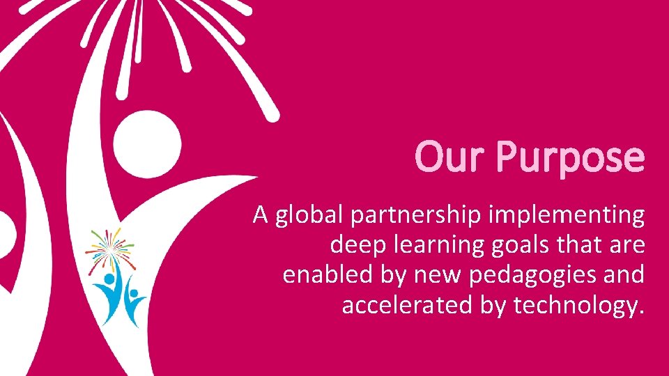 Our Purpose A global partnership implementing deep learning goals that are enabled by new