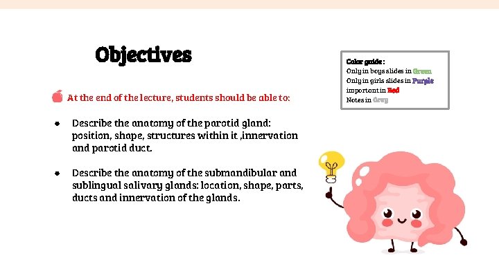 Objectives At the end of the lecture, students should be able to: ● Describe