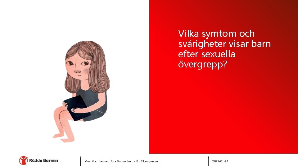 Vilka symtom och svårigheter visar barn efter sexuella övergrepp? Moa Mannheimer, Poa Samuelberg -