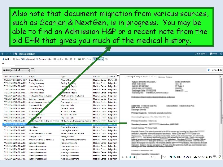 Also note that document migration from various sources, such as Soarian & Next. Gen,