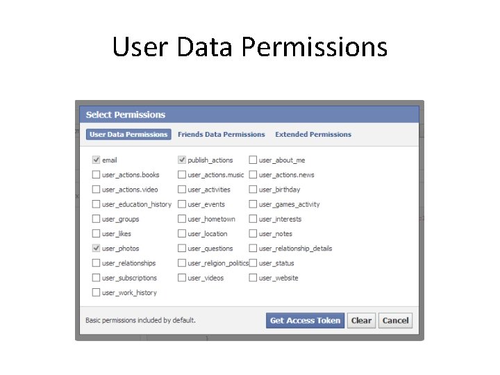 User Data Permissions 