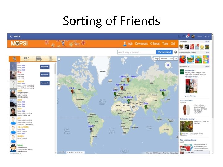 Sorting of Friends 