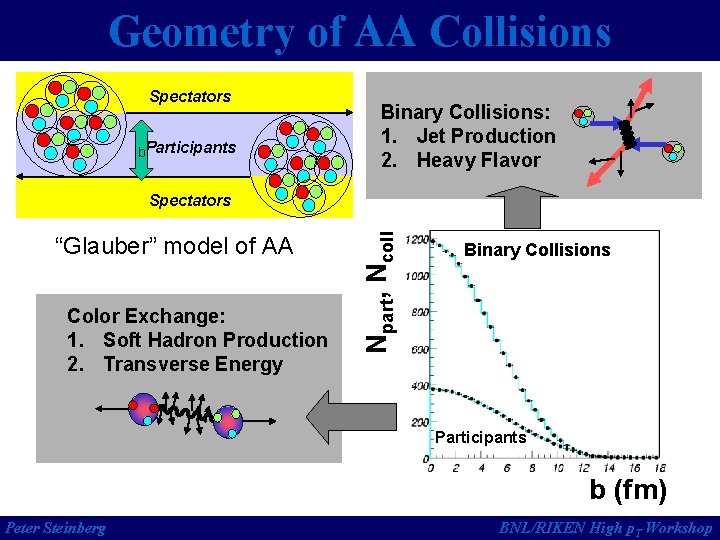 Geometry of AA Collisions Spectators b. Participants Binary Collisions: 1. Jet Production 2. Heavy