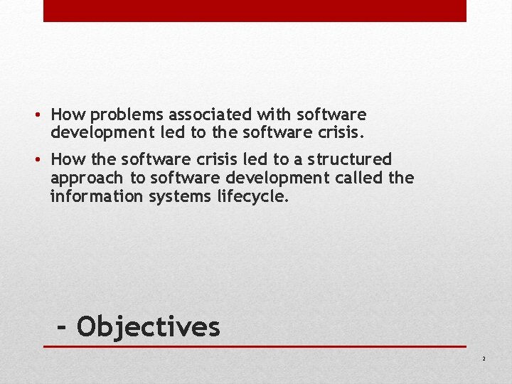 Database System How problems associated with software development