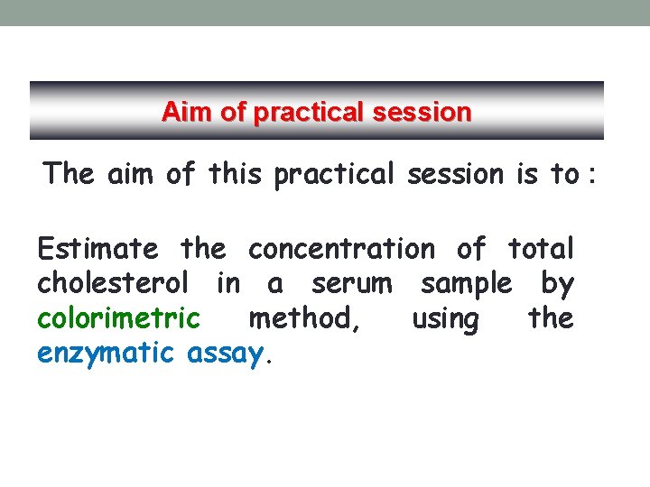 Aim of practical session The aim of this practical session is to : Estimate