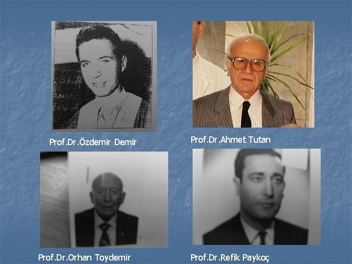 Prof. Dr. Özdemir Demir Prof. Dr. Orhan Toydemir Prof. Dr. Ahmet Tutan Prof. Dr.