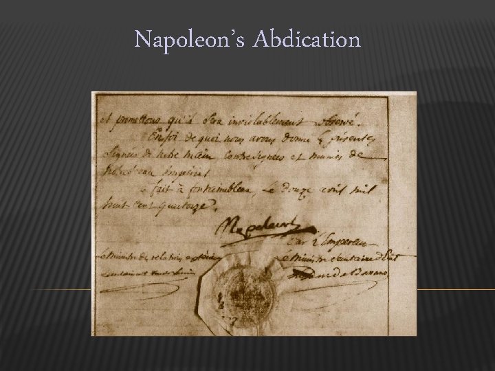 Napoleon’s Abdication 
