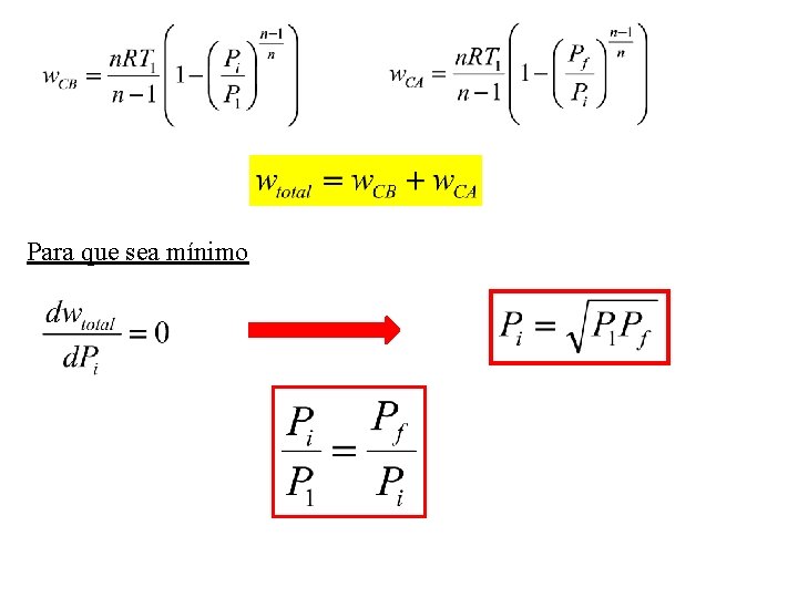 Para que sea mínimo 