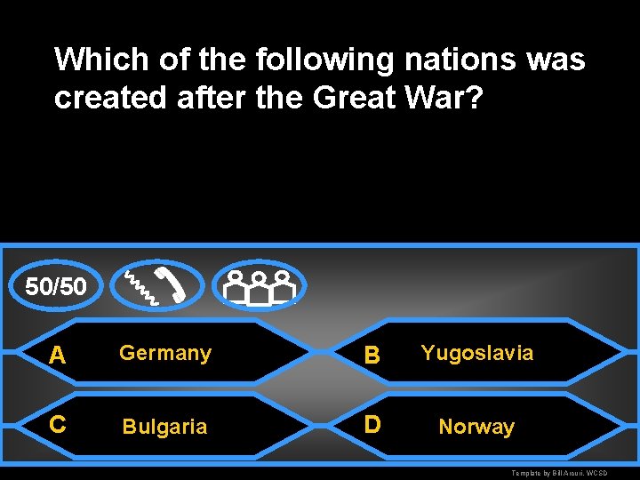 Which of the following nations was created after the Great War? 50/50 A Germany