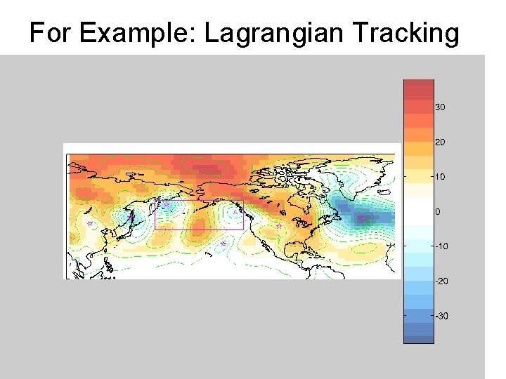 For Example: Lagrangian Tracking 