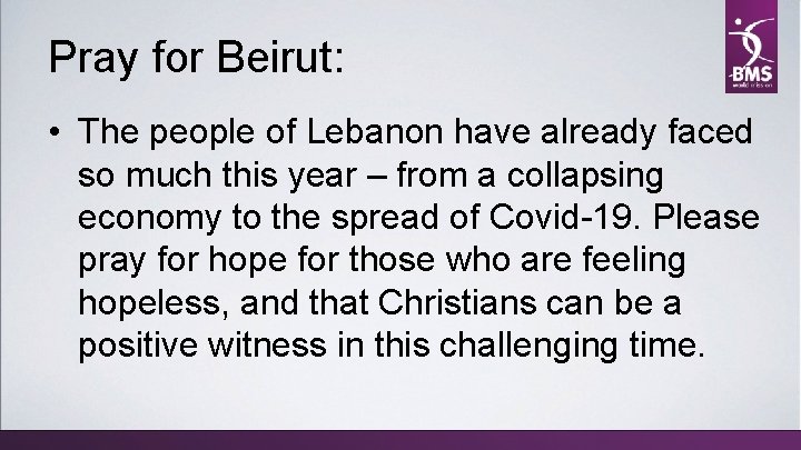Pray for Beirut: • The people of Lebanon have already faced so much this