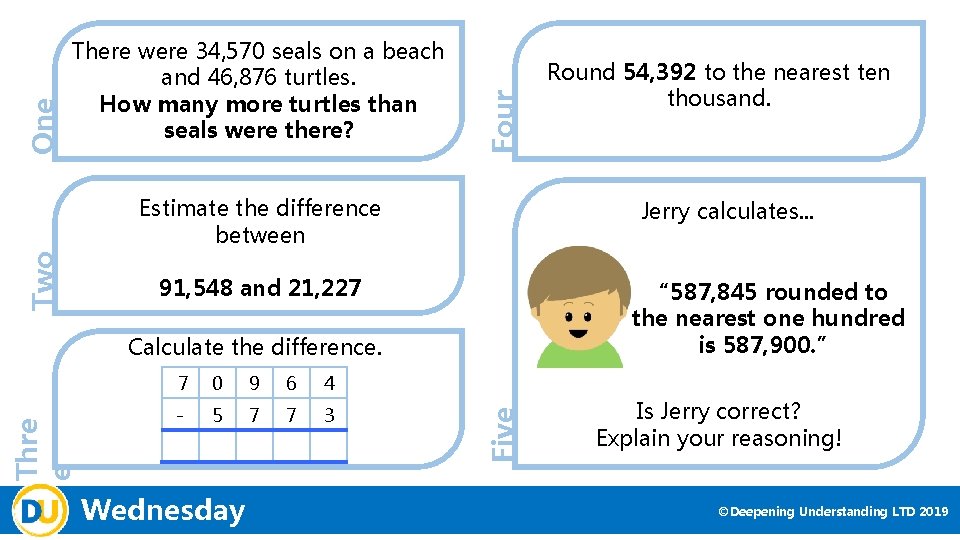 Four One There were 34, 570 seals on a beach and 46, 876 turtles.