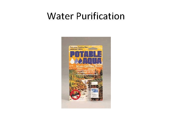 Water Purification 