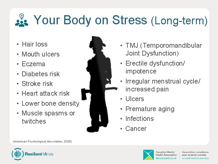 Your Body on Stress (Long-term) • Hair loss • Mouth ulcers • Eczema •