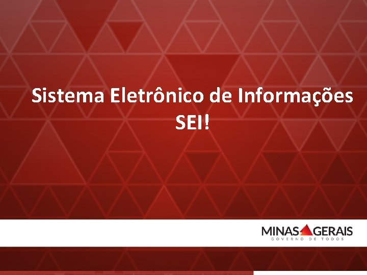 Sistema Eletrônico de Informações SEI! 