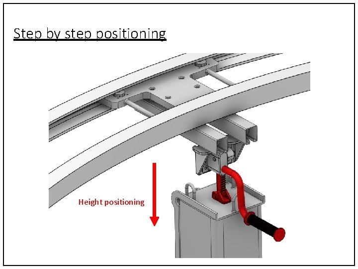 Step by step positioning Height positioning 