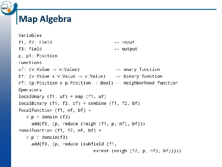 Map Algebra 