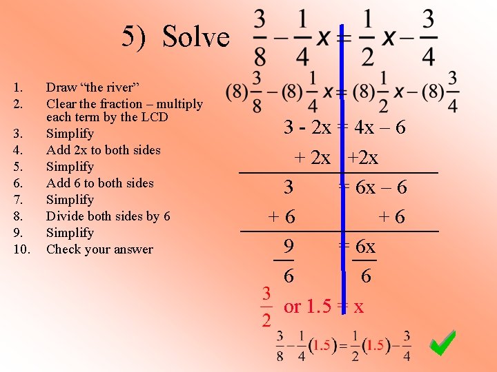 5) Solve 1. 2. 3. 4. 5. 6. 7. 8. 9. 10. Draw “the