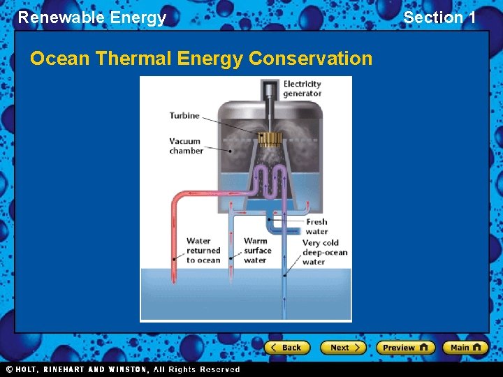 Renewable Energy Ocean Thermal Energy Conservation Section 1 