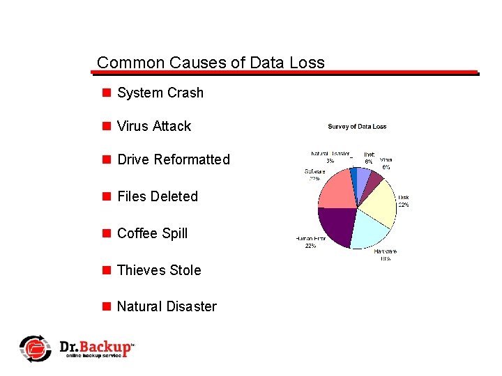 Common Causes of Data Loss n System Crash n Virus Attack n Drive Reformatted