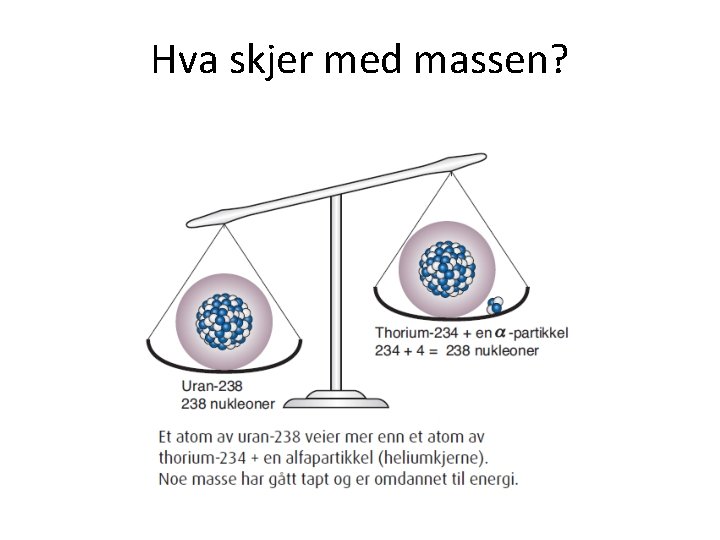 Hva skjer med massen? 