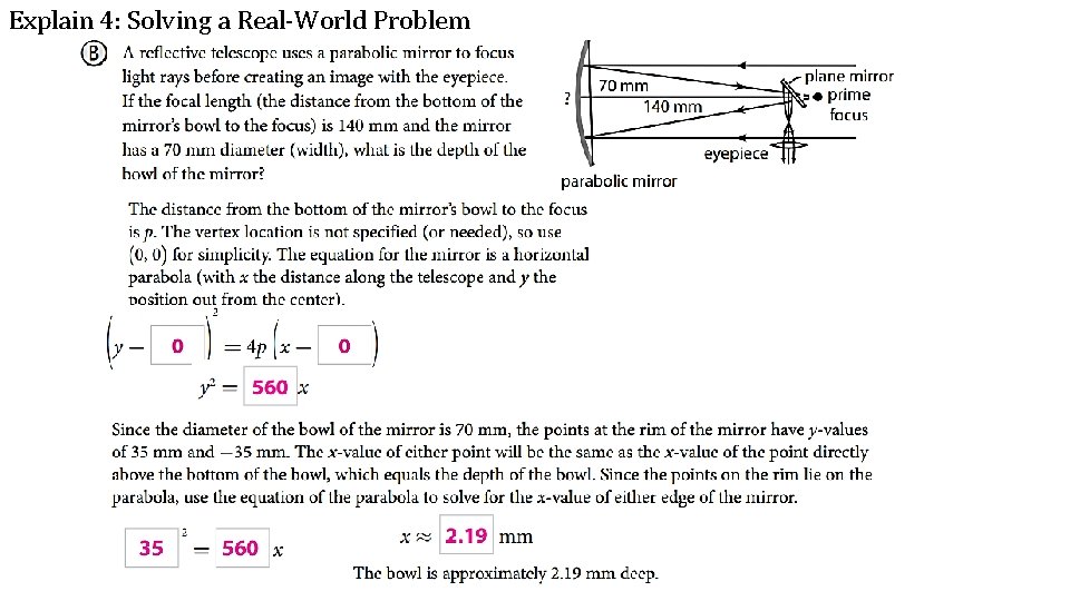 Explain 4: Solving a Real-World Problem 