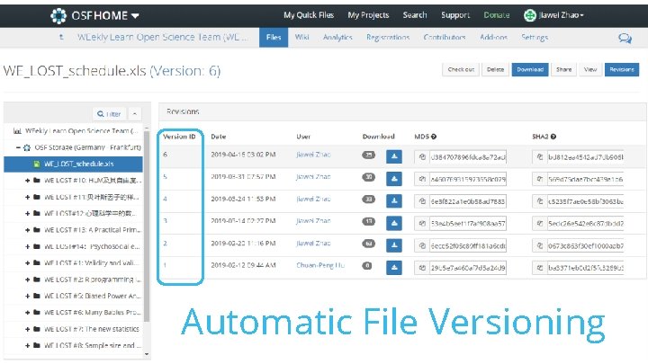 Automatic File Versioning 