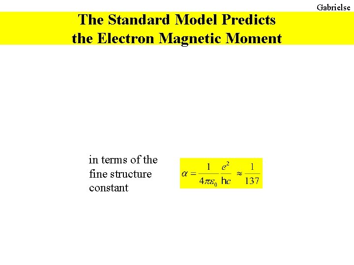 The Standard Model Predicts the Electron Magnetic Moment in terms of the fine structure