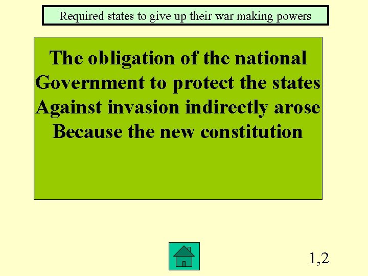 Required states to give up their war making powers The obligation of the national