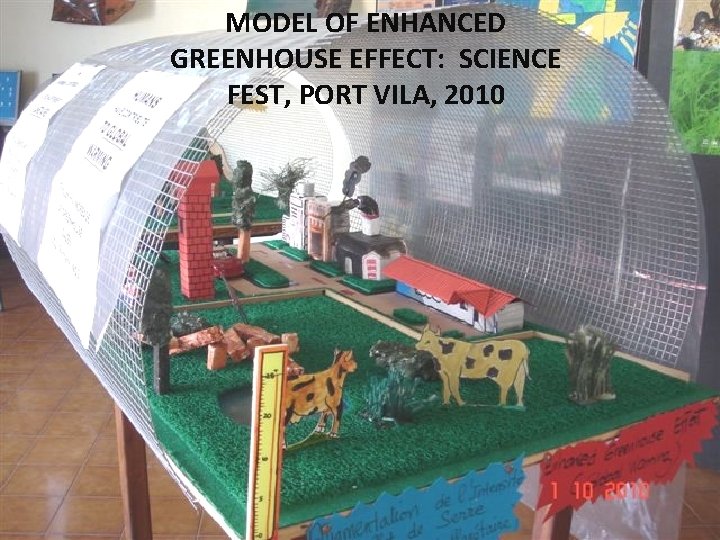 MODEL OF ENHANCED GREENHOUSE EFFECT: SCIENCE FEST, PORT VILA, 2010 