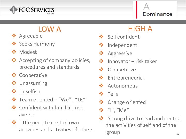 v v v v v LOW A Agreeable Seeks Harmony Modest Accepting of company