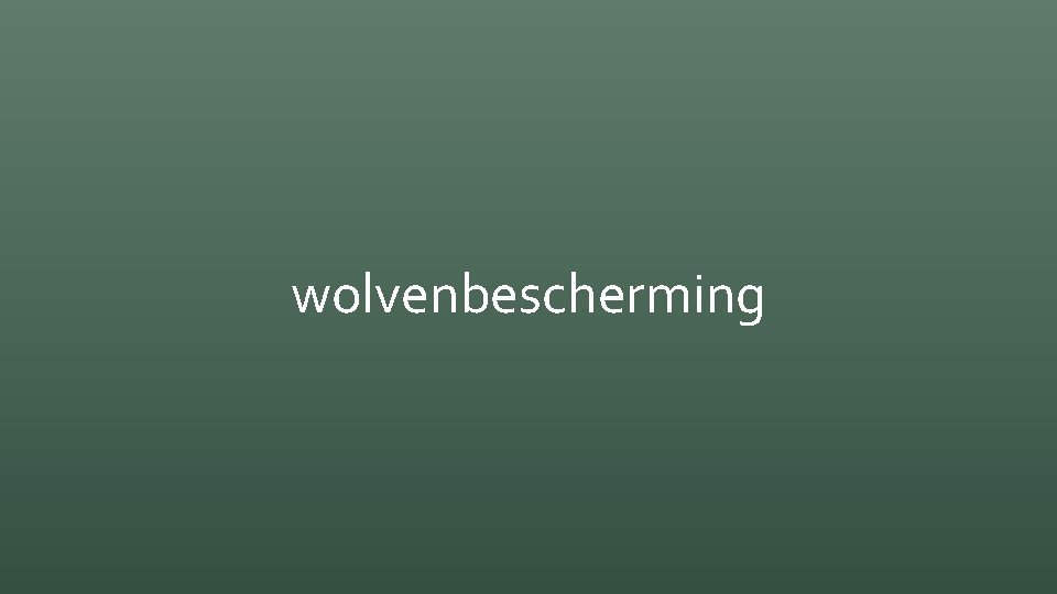 wolvenbescherming 