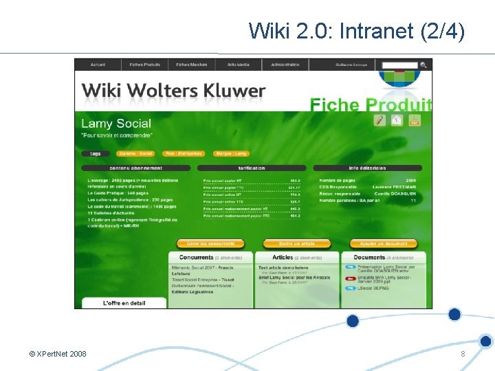 Wiki 2. 0: Intranet (2/4) © XPert. Net 2008 8 