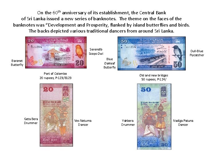 On the 60 th anniversary of its establishment, the Central Bank of Sri Lanka